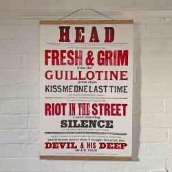 Tilleys Letterpress Head Poster Tinsmiths