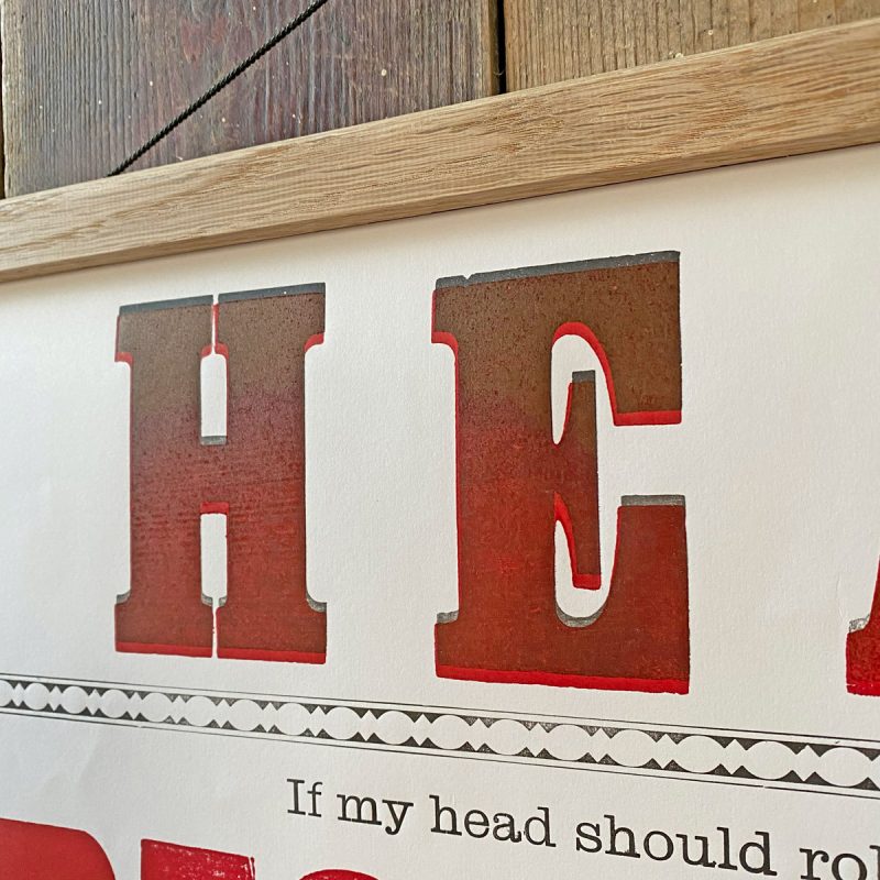 Head, Letterpress Poster - Image 3