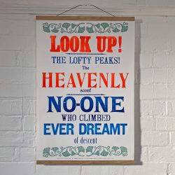 Tilley Letterpress Look Up Poster Tinsmiths