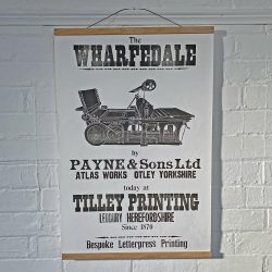 Tilley Letterpress Poster Wharfdale Tinsmiths