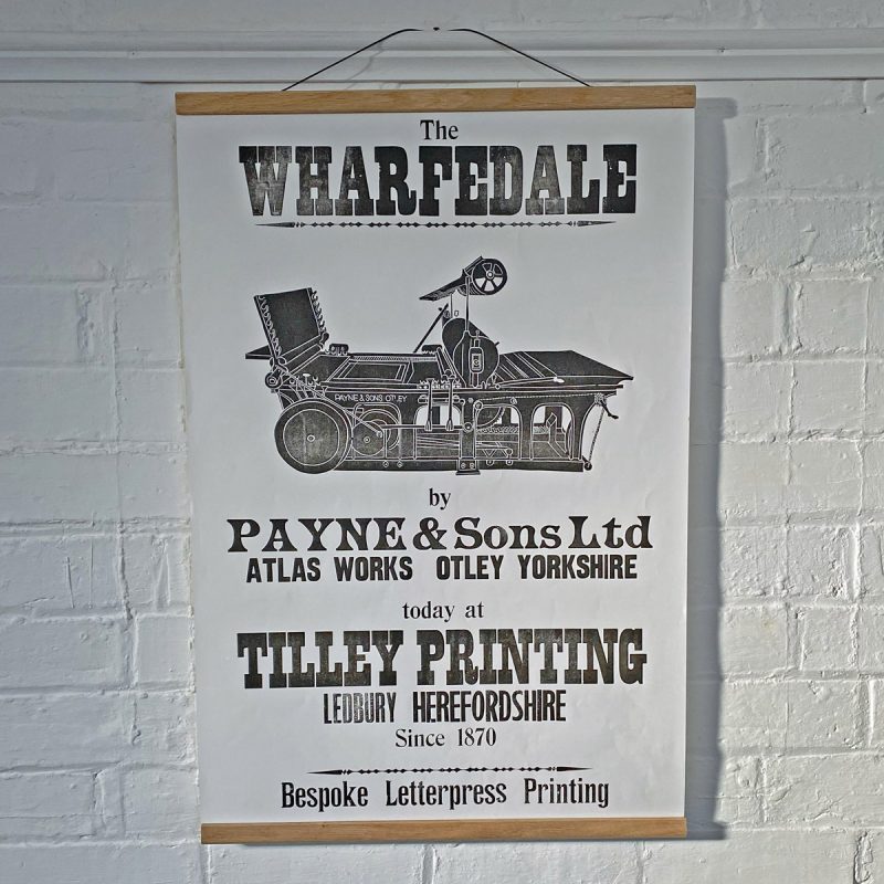 Tilley Letterpress Poster Wharfdale Tinsmiths