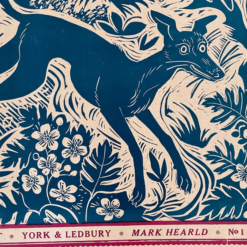Mark Hearld Papier Dominote - Blue Whippet - Image 3