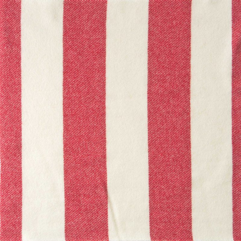 Blanket Stitched Welsh Blanket - Red Stripe Tinsmiths