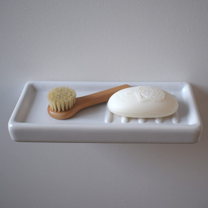 Bathroom Shelf White Ceramic