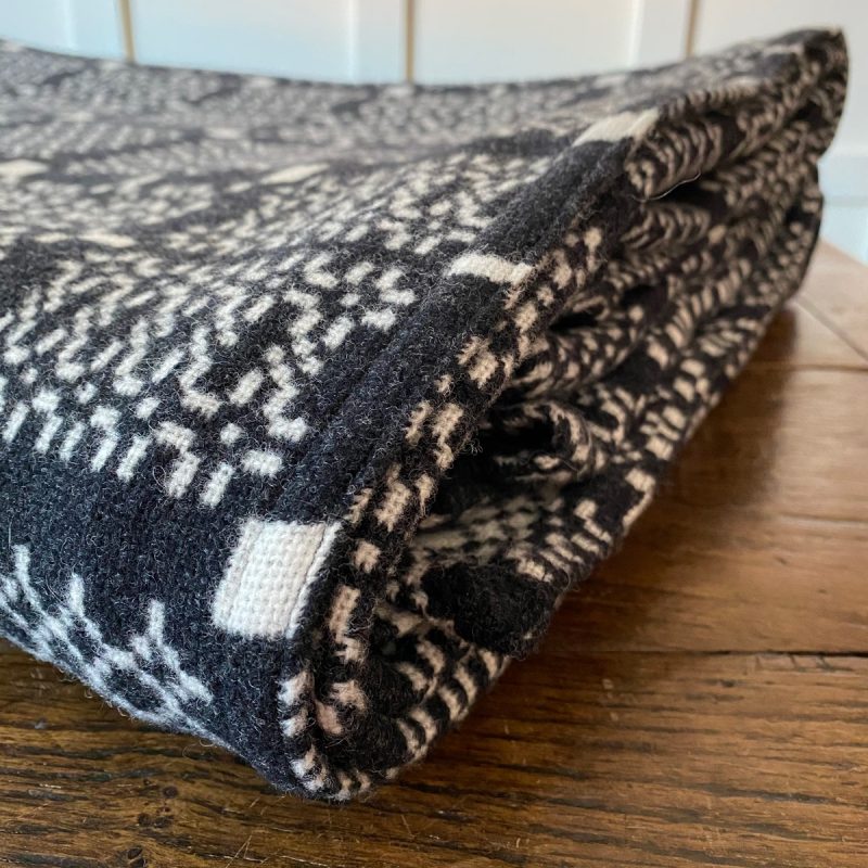 Welsh Blanket or Throw - Charcoal
