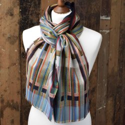 Else Oxford Silk and Lambswool scarf by Wallace and Sewell