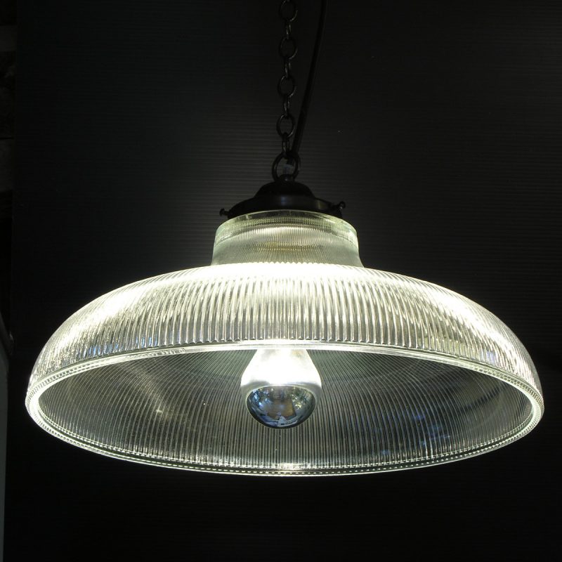 Glass Railroad Pendant Light