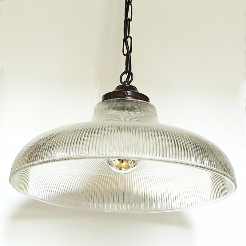 Glass Railroad Pendant Light