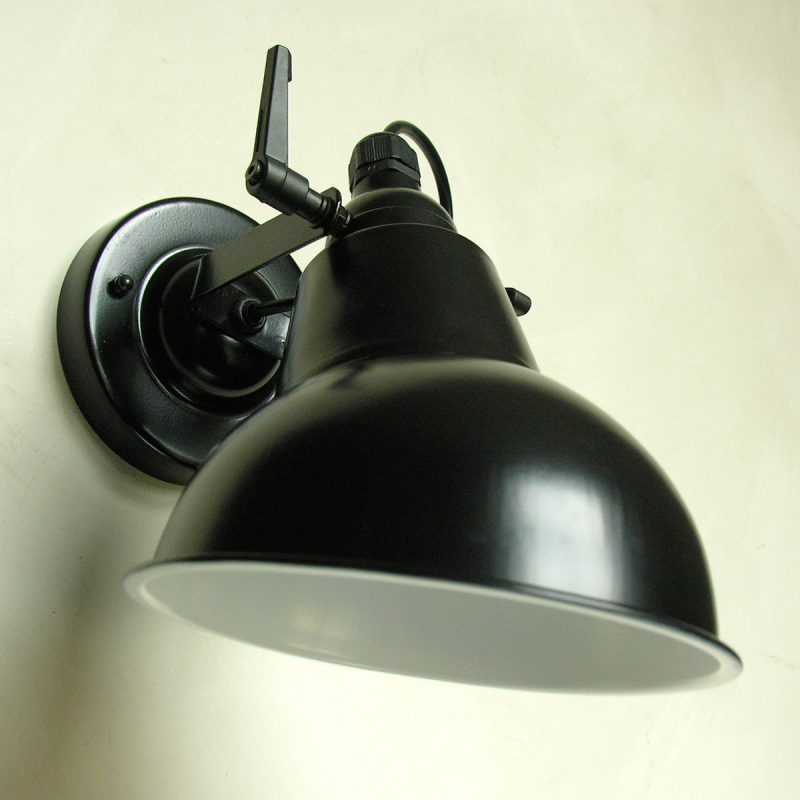 Steel Hood Lamp Black