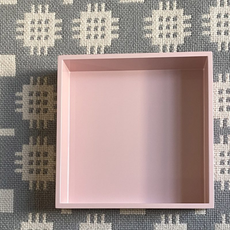 Square Lacquer Tray - Rose Pink