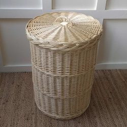Willow Linen Basket with Lid
