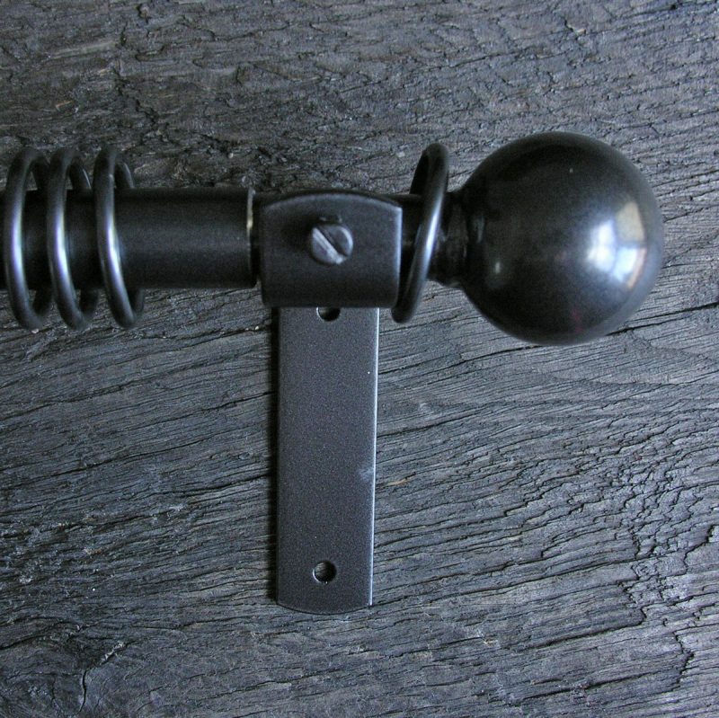 Metal Curtain Pole Set - Graphite Grey 19mm - Image 2