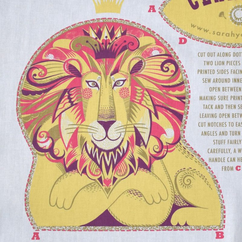 Printed Cotton Teatowel - Clarence the Lion