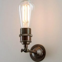 Industrial Wall Light Antique Brass