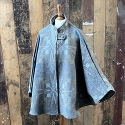 Welsh Wool Cape Blue Grey