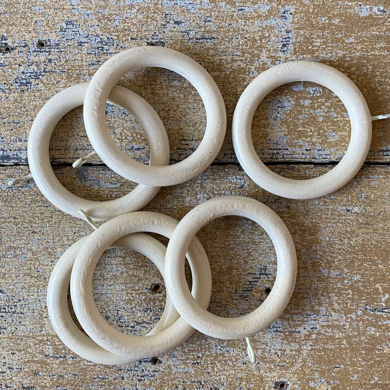 Ivory Painted Curtain Rings