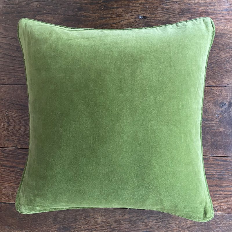 Velvet Cushion - Fern Green