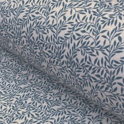 Osterley Blue, cotton furnishing fabric, 100% cotton fabric