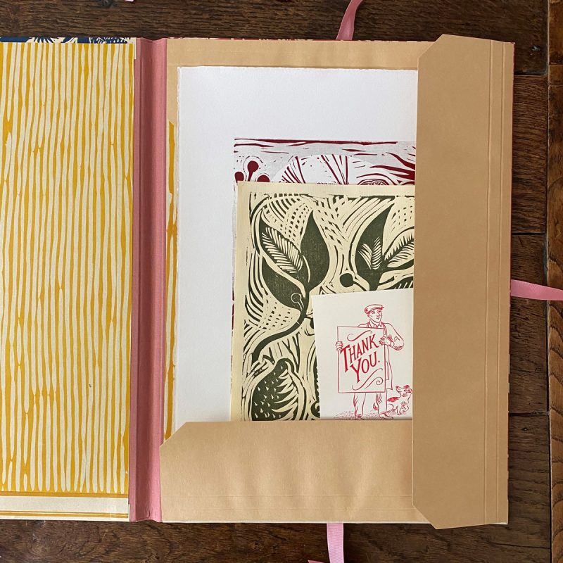 Mark Hearld Handprinted Portfolio - Pink