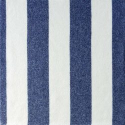 Blanket Stitched Welsh Blanket - Navy Stripe