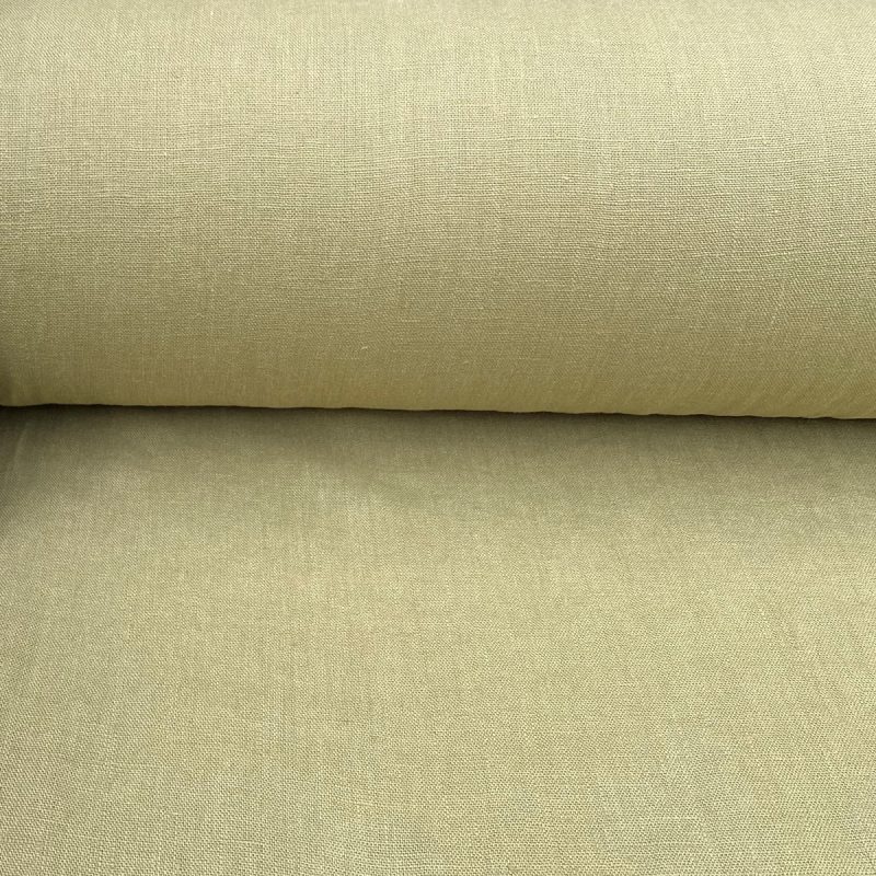 Washed Linen Khaki Green