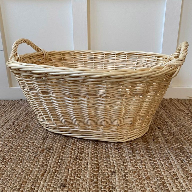 Willow Washing Basket Tinsmiths