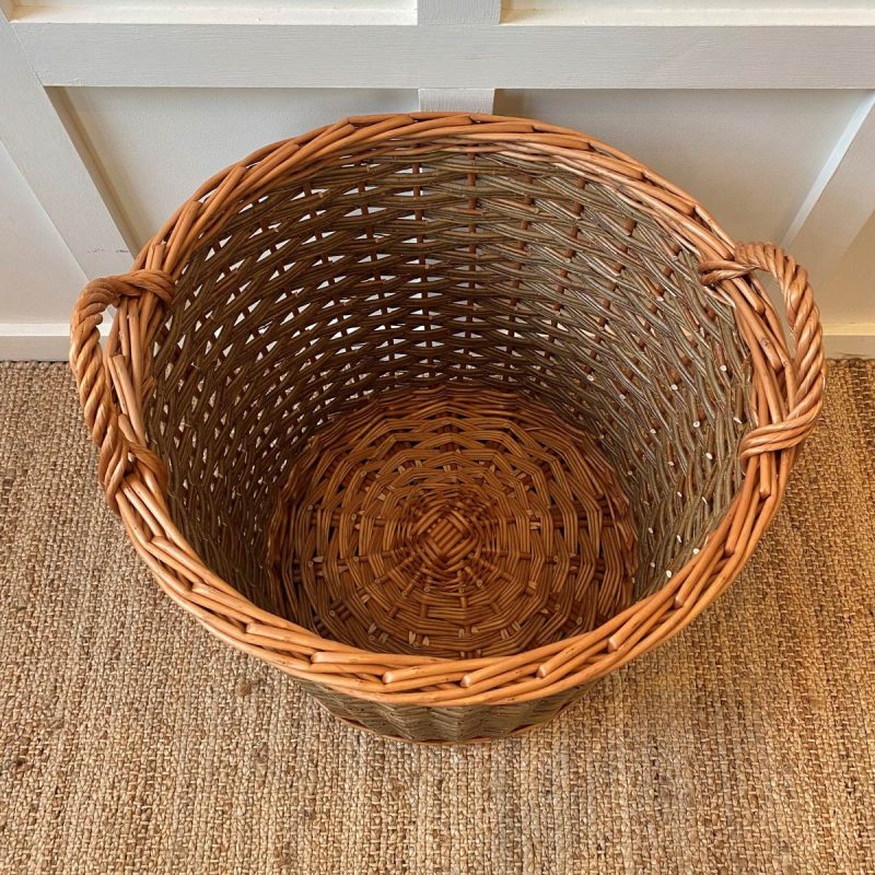 Two Tone Willow Log Basket