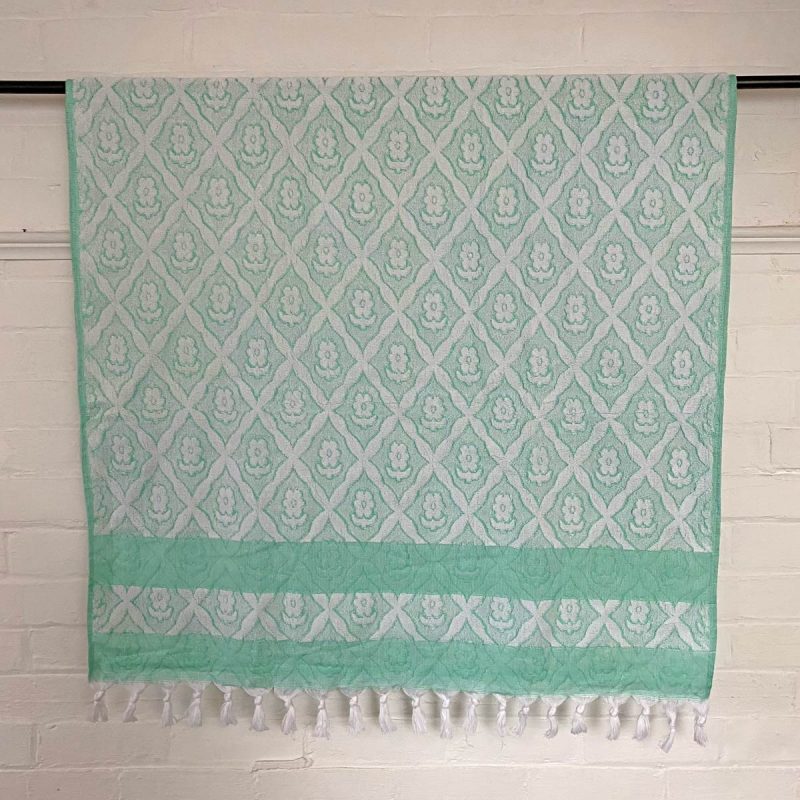 Turkish Cotton Bath Towel - Mint Green