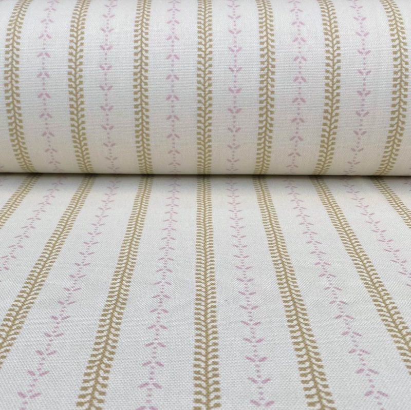 Maya Stripe - Soft Gold and Pink
