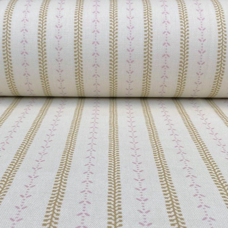 Maya Stripe - Soft Gold and Pink