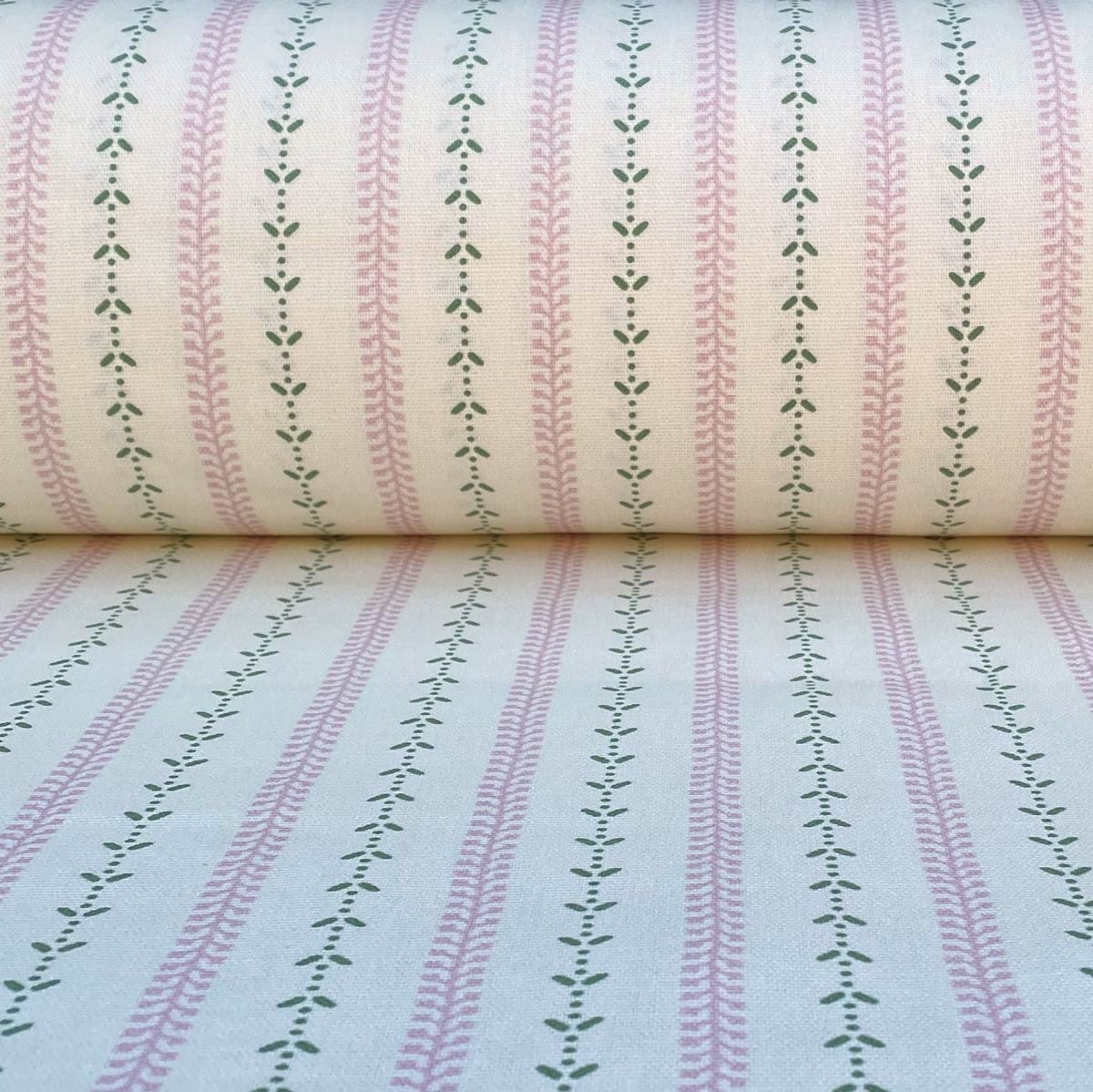 Maya Stripe - Pink and Leaf Green - Tinsmiths