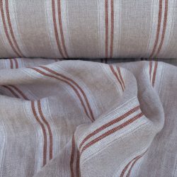 Washed Linen Oland Stripe Brick