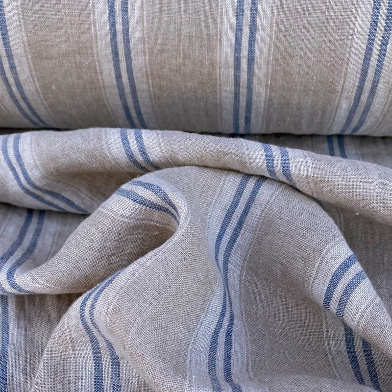 Linen Stripe, Oland Linen, washed linen stripe