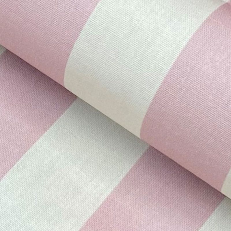 Broad Stripe - Pink on Ivory
