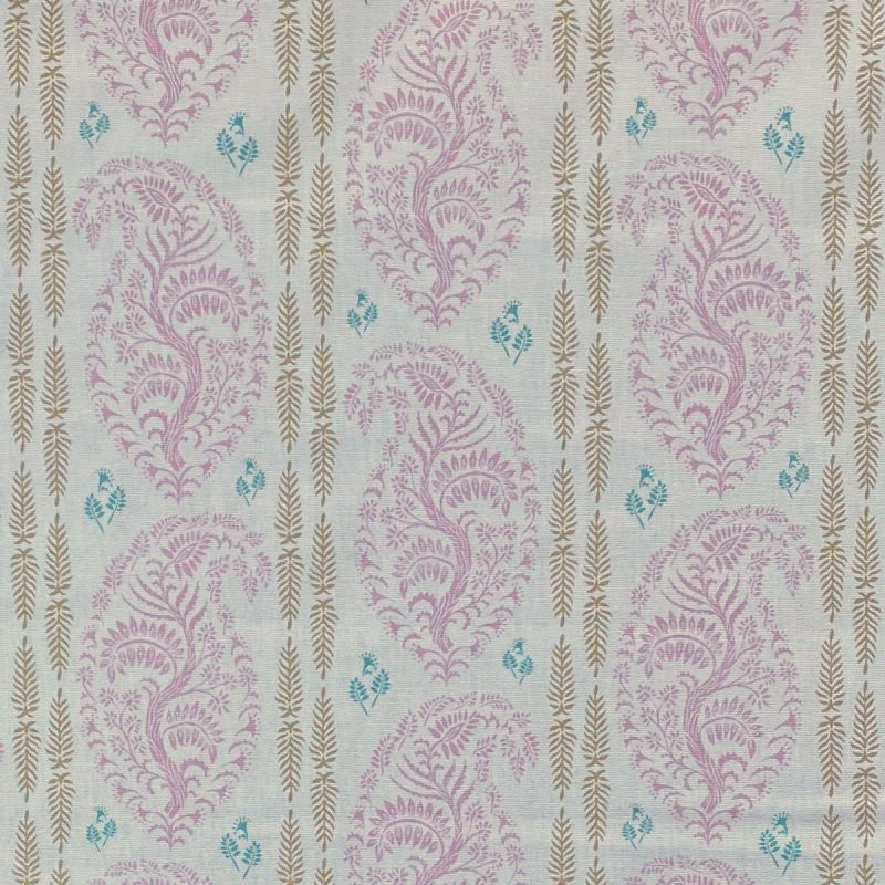 Larisa Stripe - Pink and Soft Gold on Ivory