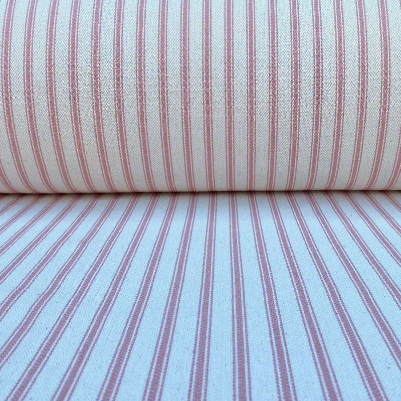 Hampton Ticking Fabric Pink,20000 Martindale Rub, classic ticking, cotton, cotton fabric, cotton ticking, curtain fabric, Discount Fabric, French ticking, Herefordshire blinds, Herefordshire Curtains, Herefordshire Fabric shop, Herefordshire soft furnishings fabric, Herefordshire upholstery fabric, interior design, interiors, Ledbury Blinds, Ledbury curtains, Ledbury fabric shop, Ledbury upholstery fabrics, Martindale rub, mattress ticking, rub test, soft furnishing, stripe, striped fabric, Striped material, stripes, Ticking, ticking fabric, ticking stripes, Tinsmiths, tinsmiths ticking, traditional ticking, Upholstery, upholstery fabric