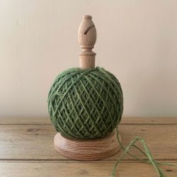 Twine Stand with Cutter - Green Jute