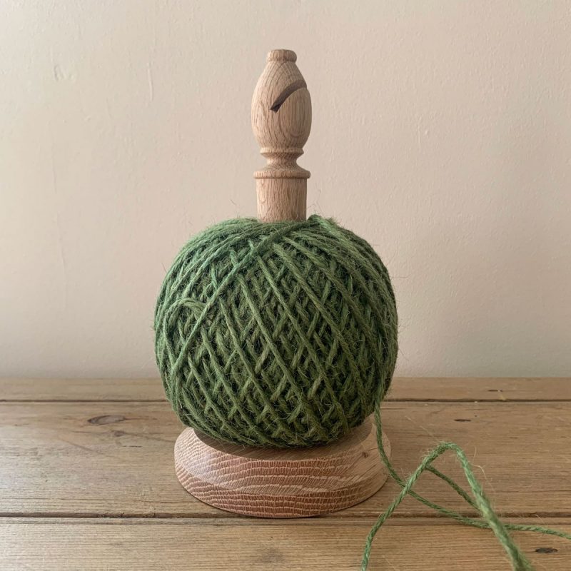 Twine Stand with Cutter - Green Jute