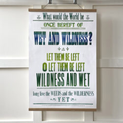 Wildness Tilley Letterpress poster Tinsmiths