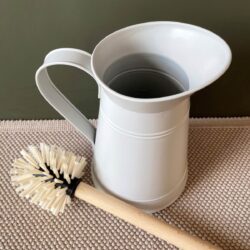 Loo Brush in Galvanised Jug