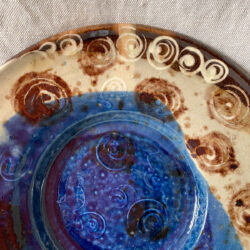 Burgundy Pottery Small Plate - FCPASI1