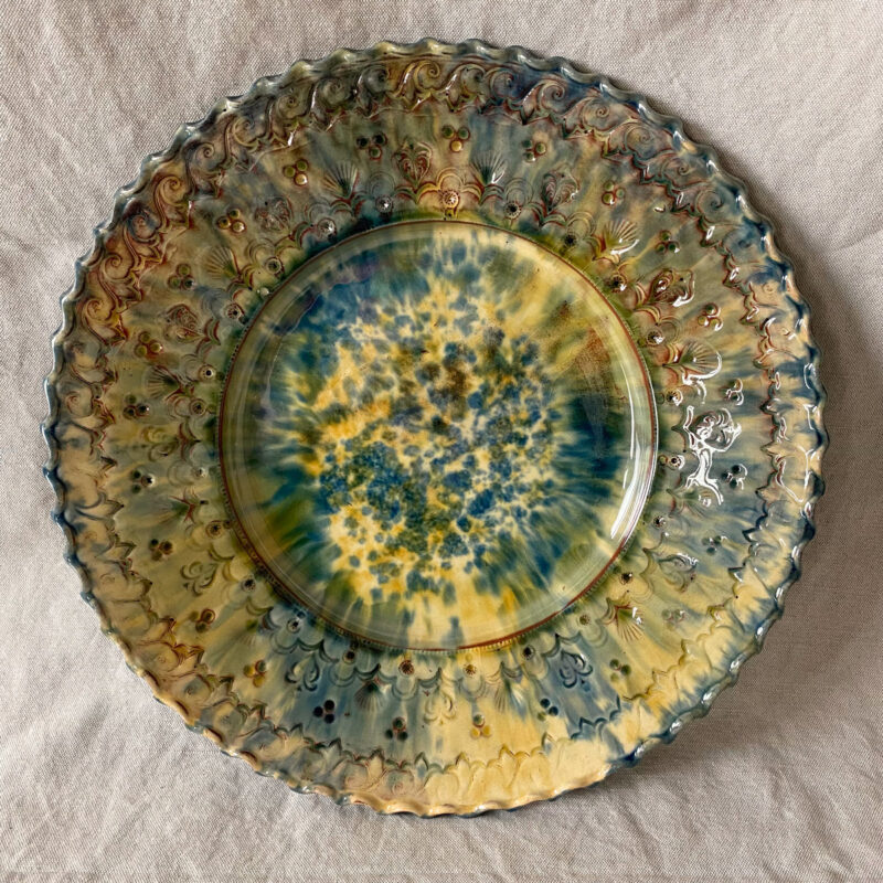 Burgundy Pottery Medium Speckled Serving Platter - FCPMM2