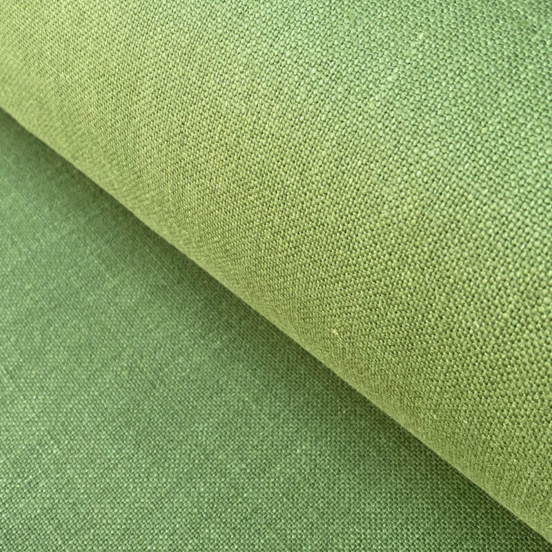 Lavenham Linen Grass Green Tinsmiths, Green Linen, 100% Linen, Heavyweight Linen, Upholstery Linen, Cotswold Linen, Ledbury Upholstery Fabric, Cheltenham Upholstery Fabric, Malvern Upholstery Fabric