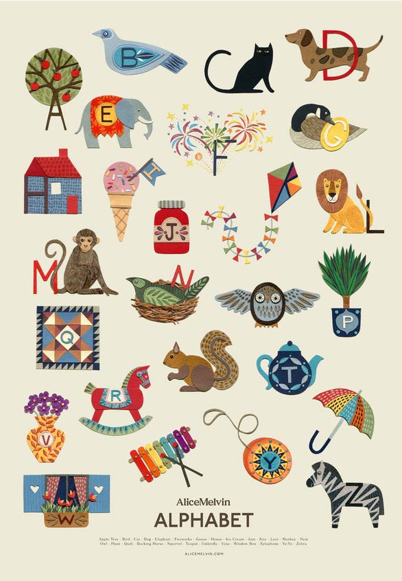 Alphabet Poster by Alice Melvin