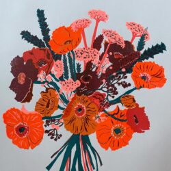 Bouquet Riso Print by Ellie Hodesdon