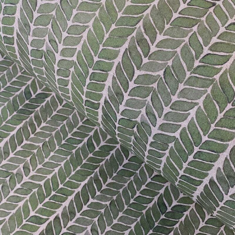 Braid Print Fabric leaf Green Tinsmiths