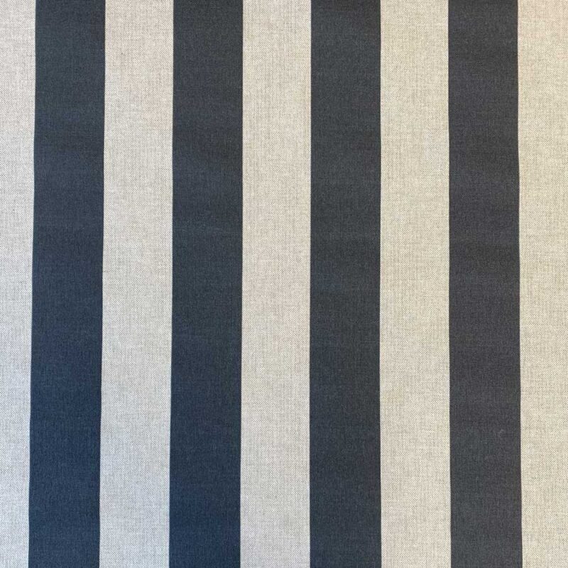 Broad-Stripe-Charcoal-Natural Fabric Tinsmiths