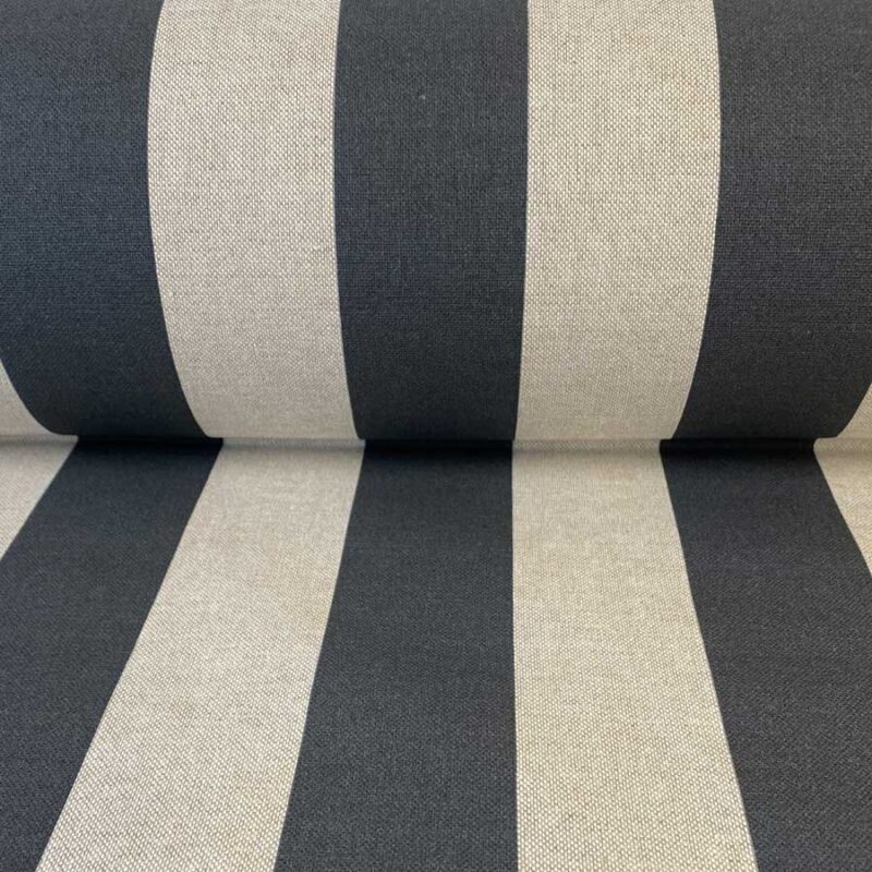 Broad Stripe - Charcoal on Natural - Image 3