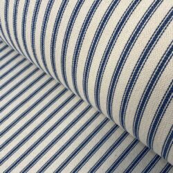 Hampton Ticking Fabric Indigo,20000 Martindale Rub, classic ticking, cotton, cotton fabric, cotton ticking, curtain fabric, Discount Fabric, French ticking, Herefordshire blinds, Herefordshire Curtains, Herefordshire Fabric shop, Herefordshire soft furnishings fabric, Herefordshire upholstery fabric, interior design, interiors, Ledbury Blinds, Ledbury curtains, Ledbury fabric shop, Ledbury upholstery fabrics, Martindale rub, mattress ticking, rub test, soft furnishing, stripe, striped fabric, Striped material, stripes, Ticking, ticking fabric, ticking stripes, Tinsmiths, tinsmiths ticking, traditional ticking, Upholstery, upholstery fabric