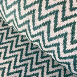 Outdoor Fabric Chevron Pattern Green Tinsmiths